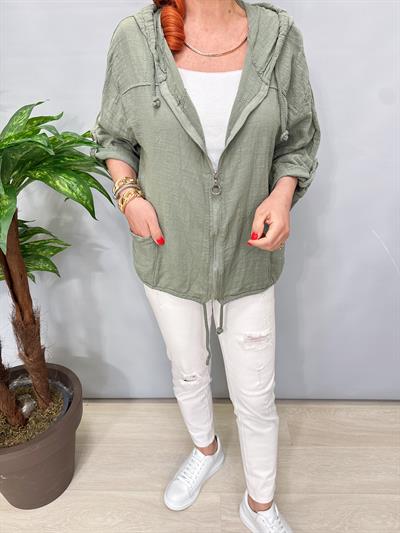 3640 Italyan Pamuklu Ceket Haki