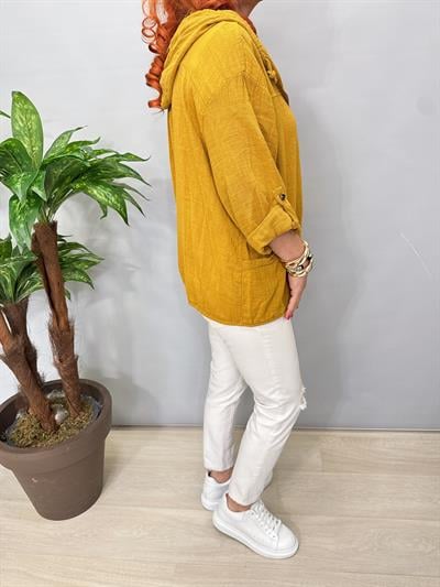 3640 Italyan Pamuklu Ceket Hardal