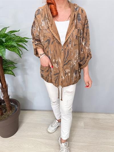 3640 Italyan Pamuklu Ceket Kahve