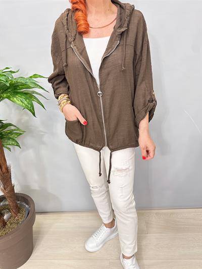 3640 Italyan Pamuklu Ceket Kahve