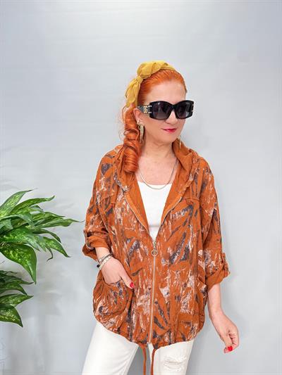 3640 Italyan Pamuklu Ceket Kiremit 