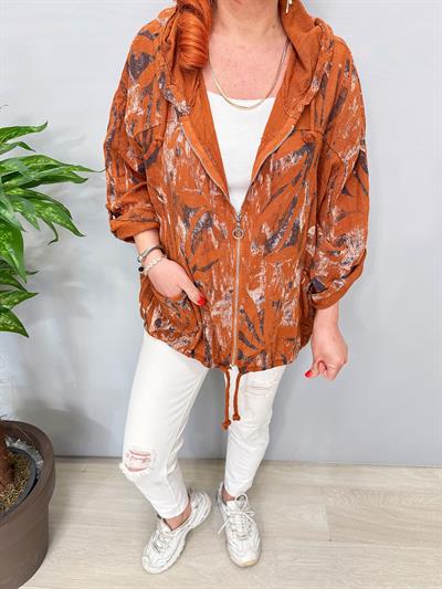 3640 Italyan Pamuklu Ceket Kiremit 