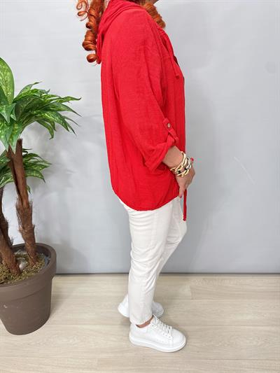 3640 Italyan Pamuklu Ceket Kırmızı