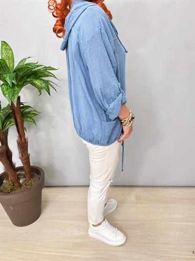 3640 Italyan Pamuklu Ceket Mavi