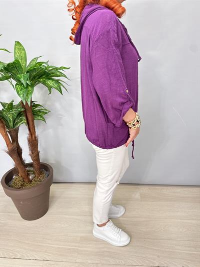 3640 Italyan Pamuklu Ceket Mor