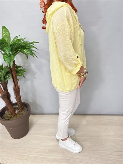 3640 Italyan Pamuklu Ceket Sarı