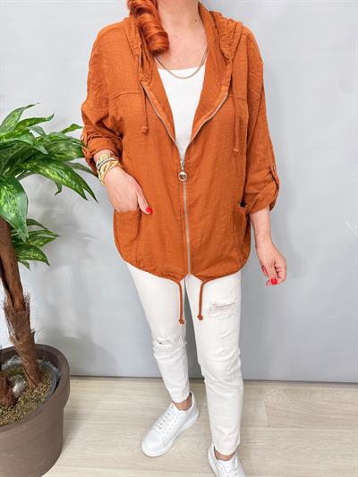 3640 Italyan Pamuklu Ceket Tarçın