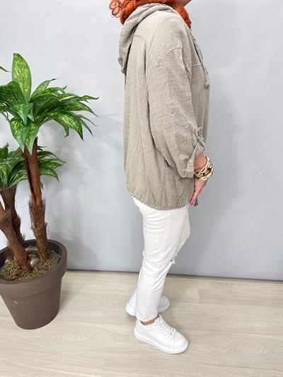 3640 Italyan Pamuklu Ceket Vizon