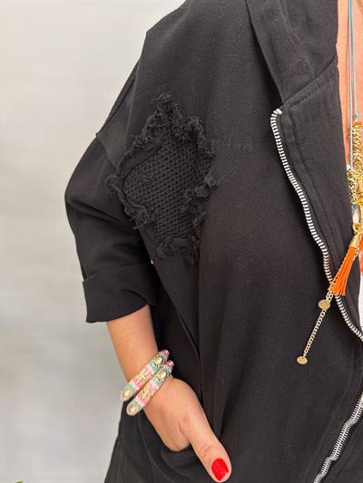 3655 Gabardin Mevsimlik Ceket Siyah