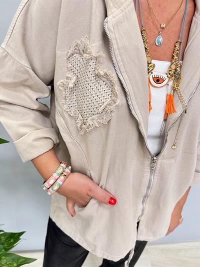 3655 Gabardin Mevsimlik Ceket Taş