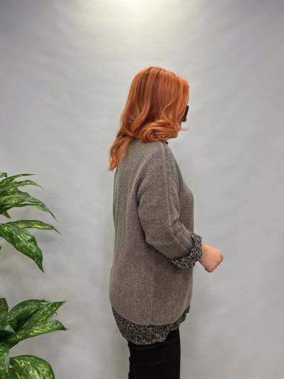 3737 İTALYAN GÖMLEKLİ TRİKO GRİ