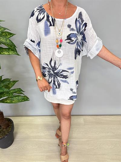 3838 Pamuklu Bluz Beyaz