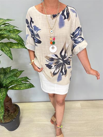 3838 Pamuklu Bluz Taş