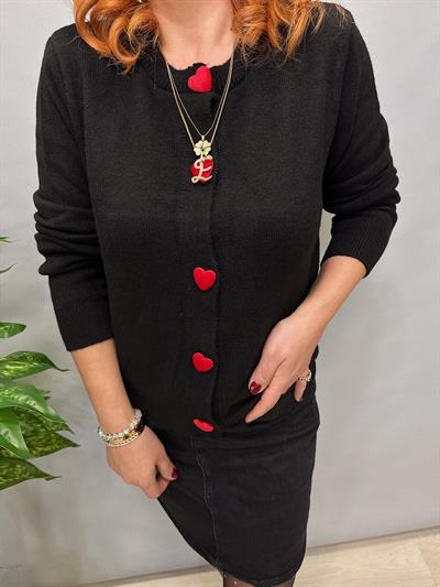 3855 KALP DÜĞME HIRKA SİYAH