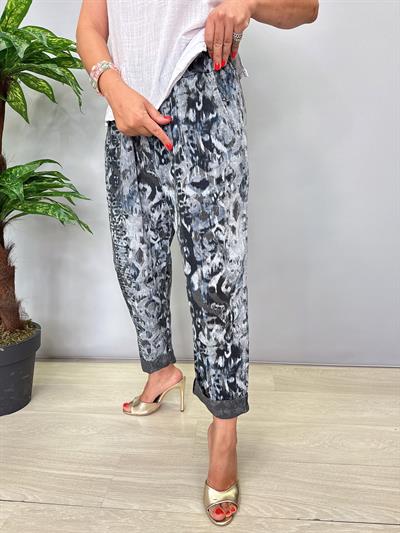 RSM 4007 Italyan Keten Pantolon Gri Tonu