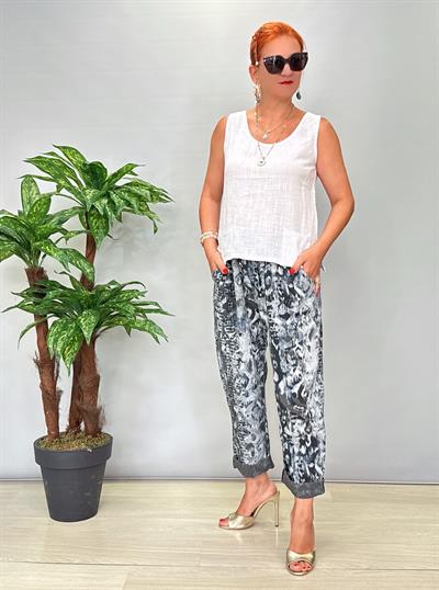 RSM 4007 Italyan Keten Pantolon Gri Tonu