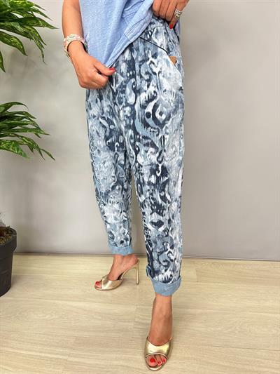 RSM 4007 Italyan Keten Pantolon Mavi