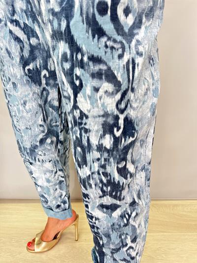 RSM 4007 Italyan Keten Pantolon Mavi