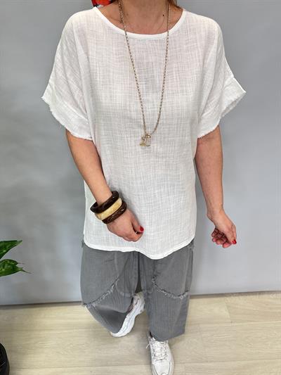 MNS 4020 PAMUKLU BLUZ EKRU