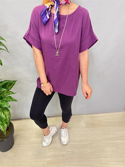 MNS 4020 PAMUKLU BLUZ MOR