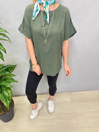MNS 4020 PAMUKLU BLUZ YEŞİL