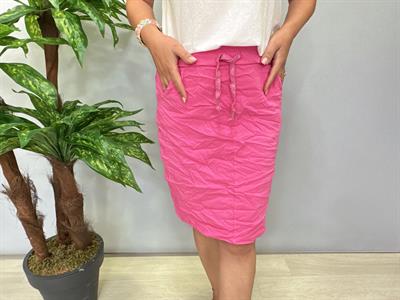 4040 Italyan Likralı Etek Pembe