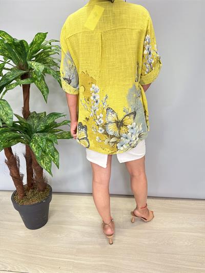 4041 Italyan Kelebekli Bluz Açık Yeşil