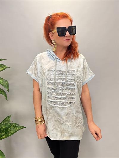 MNS 41085 İTALYAN PAYET DETAY BLUZ BEBE MAVİ