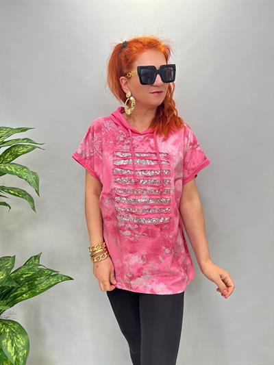 MNS 41085 İTALYAN PAYET DETAY BLUZ FUŞYA