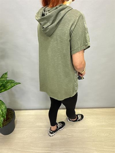 MNS 41085 İTALYAN PAYET DETAY BLUZ HAKİ YEŞİL