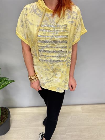 MNS 41085 İTALYAN PAYET DETAY BLUZ SARI