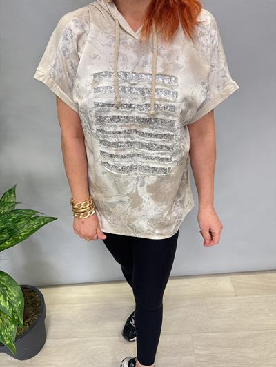 MNS 41085 İTALYAN PAYET DETAY BLUZ TAŞ