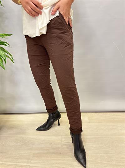 4140  Italyan Full Likralı Pantolon Acı Kahve