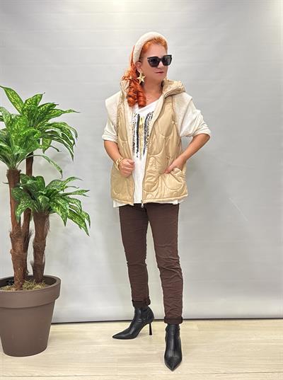 4140  Italyan Full Likralı Pantolon Acı Kahve