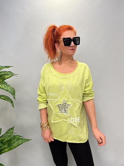 MNS 41728 İTALYAN BLUZ AÇIK YEŞİL