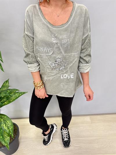 MNS 41728 İTALYAN BLUZ HAKİ YEŞİL