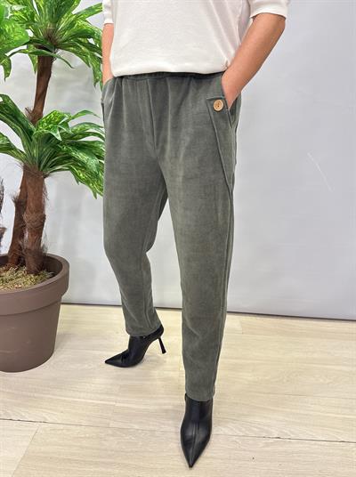 4375 Şönil Kadife Pantolon Haki