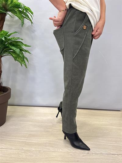 4375 Şönil Kadife Pantolon Haki