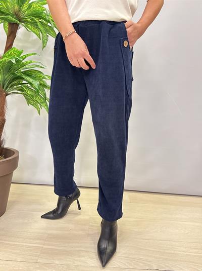 4375 Şönil Kadife Pantolon Lacivert