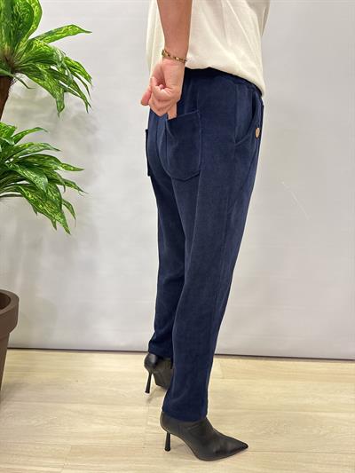 4375 Şönil Kadife Pantolon Lacivert