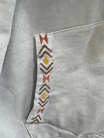 4532 Nakış Detaylı Sweatshirt Gri