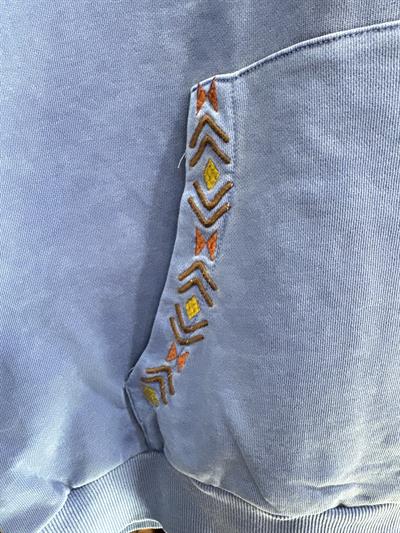 4532 Nakış Detaylı Sweatshirt Mavi