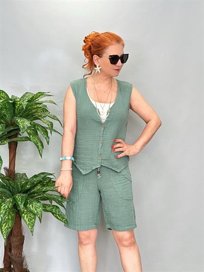 4545 Pamuklu Şort Mint