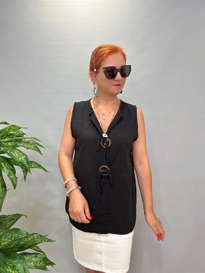 4560 Pamuklu Bluz Siyah