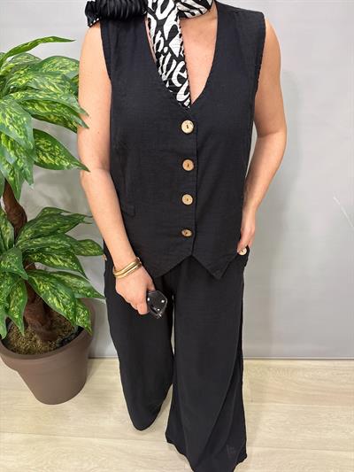 4570 Pamuklu Yelek Siyah