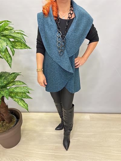 4577 Tasarım Buklet Yelek Petrol