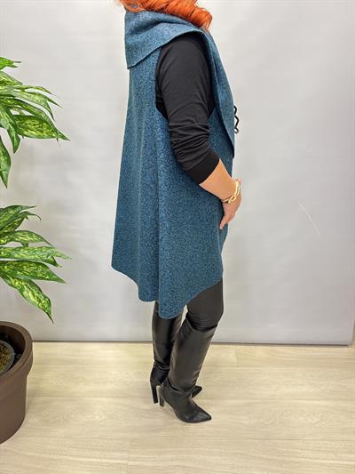 4577 Tasarım Buklet Yelek Petrol