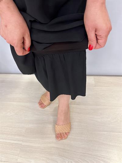 460 İtalyan Sırt Detay Elbise Siyah