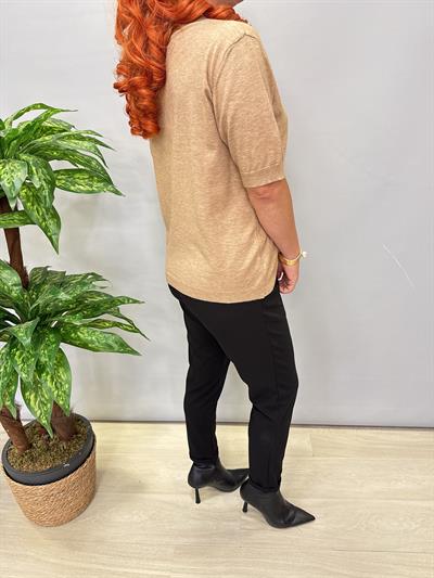 4850 Angora Triko Bluz  Camel