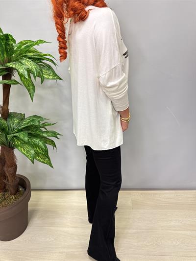 4875 Italyan Yumuşacık Triko Bluz Ekru